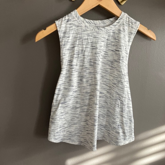 Lululemon Fast as Light Muscle Tank Tiger Space Dye Black White - Picture 2 of 3